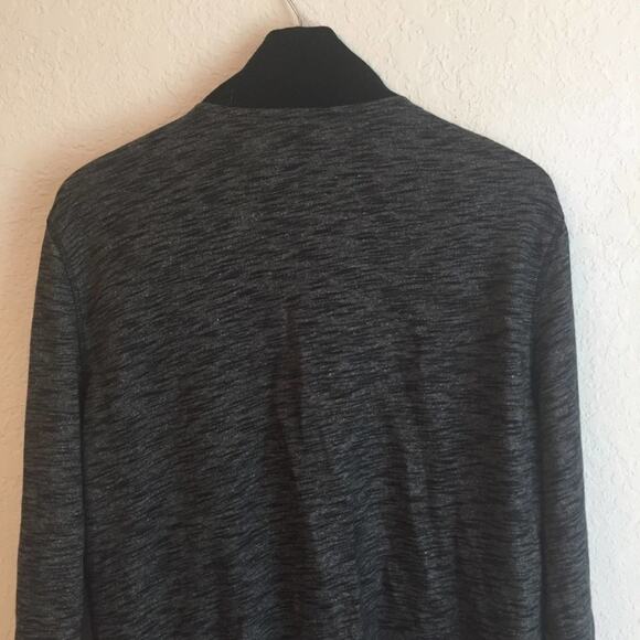 Calvin Klein Jeans L zip up sweater turtleneck gray black - Picture 6 of 8